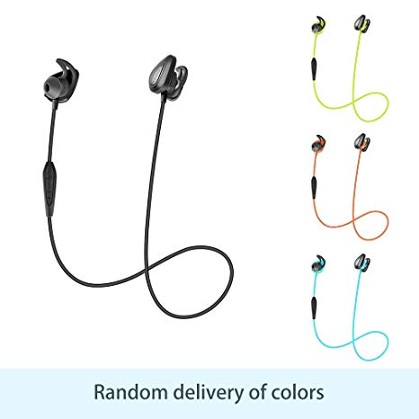 Bluetooth Headphones, Wireless Earbuds Sport, Richer Bass Stereo in-Ear Earphones with 6 Hrs Playback Noise Cancelling Headsets(Randomly Assigned Colors)