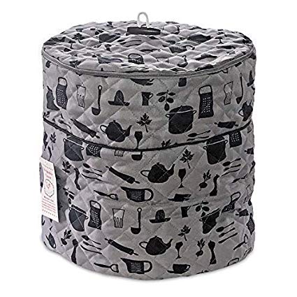 Pressure Cooker Cover - Custom Made Accessories - Fits 6.5 QT and 8 Qt. For Use With Ninja Foodi (Gray and Black - 6.5Qt. and 8 Qt)