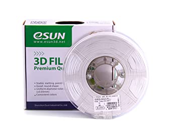 eSUN 1.75mm White ABS 3D Printer Filament 1kg Spool (2.2lbs), White