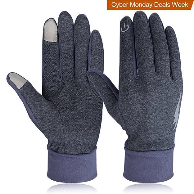 Winter Gloves, HiCool Touch Screen Gloves Driving Gloves Running Cycling Gloves Outdoor Indoor Thermal Warm Gloves for Men and Women