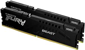 Kingston FURY Beast Black EXPO DDR5 64 GB (2x32 GB) 5600MT/s DDR5 CL36 DIMM Desktop Gaming Memory Kit of 2 - KF556C36BBEK2-64