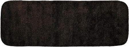 Garland Rug Traditional Plush Washable Nylon Rug, 22-Inch by 60-Inch, Chocolate