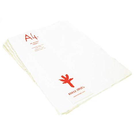 Khadi : White Rag Paper 150gsm : Medium : 21x30cm : Pack of 20 Sheets