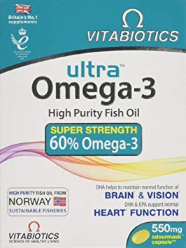 Vitabiotics 550mg Ultra Omega 3 Fish Oil - Pack of 60 Capsules