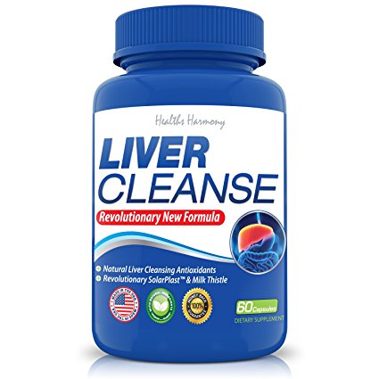 Powerful Liver Cleanse & Detox with Milk Thistle - Cleanses Toxins From Your Liver and Metabolize Fat - Natural Liver Support Supplement Formula - Made in the USA - 60 Veggie Capsules