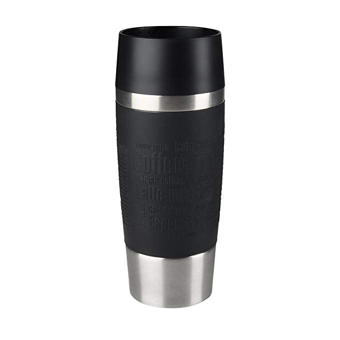 Tefal Travel Mug, Stainless Steel, Black, 0.36 L