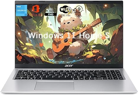 acer Aspire 2024 Laptop, 15.6" FHD Display, Celeron N4500 Processor, 12GB RAM, 512 SSD, WiFi 5, Microsoft 365 Personal 1-Year Subscription, Windows 11 in S Mode, Silver