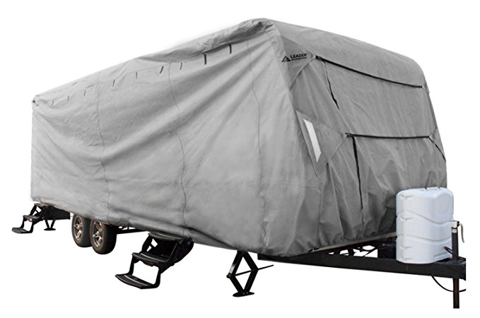 Leader Accessories Travel Trailer RV Cover Fits 35'-38' Trailer Camper Triple Layer Polypro