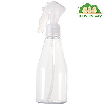 KING DO WAY Micro Landscape Fine Empty Mist Spray Bottle Trigger Water Plastic Bottle Watering Cleaning Garden 200ml White