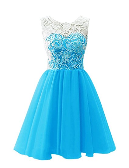 MicBridal Flower Girl / Adult Ball Gown Lace Short Prom Dress