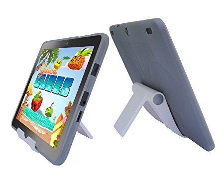 Insignia Flex NS-P10A7100 TPU Case - iShoppingdeals Slim Fit , Anti-Slip Protective TPU Rubber Gel Cover for Insignia Flex 10.1" NS-P10A7100 Tablet 2016 Release Case and View Stand Holder (Smoke)