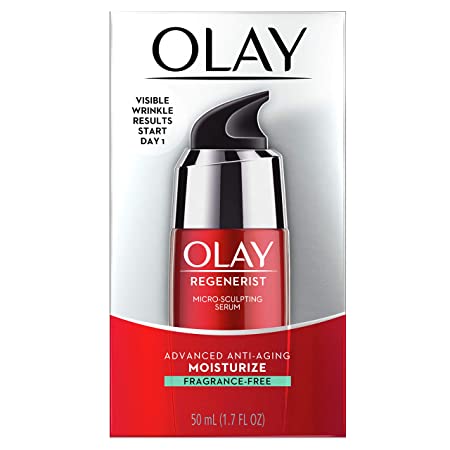 Olay Regenerist Micro-Sculpting Serum with Hyaluronic Acid, Fragrance-Free Face Moisturizer 1.7 Fl Oz