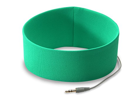 AcousticSheep RunPhones Microphone Headphones (Vibrant Green, Small)