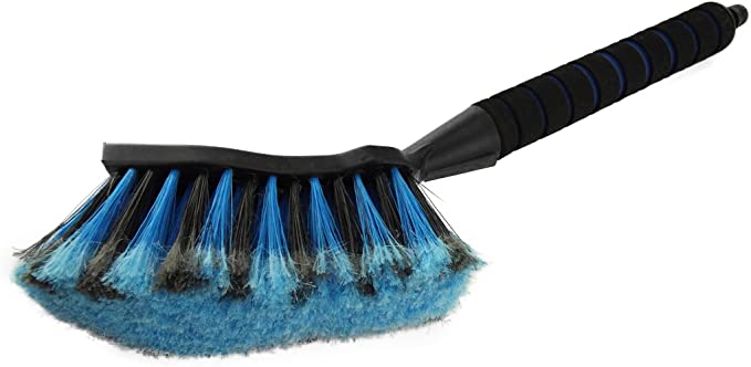 Car Brush - Super Soft, Angled, Large - attaches to a Hose with Soft Grip Handle