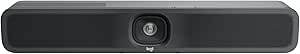 Logitech MeetUp 2 All-in-One USB Conference Room Camera, Compact Video Bar with Built-in AI Features, Works with Microsoft Teams, Zoom Rooms, Google Meet, and More