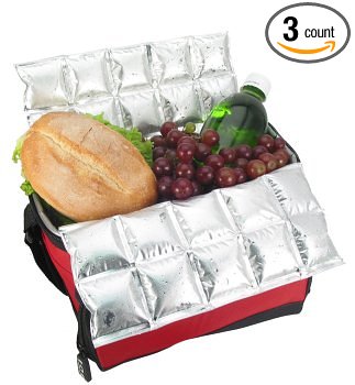 Icy Cools Reusable Ice Mats :: Three (3) Pack for Coolers (10" x 16" each - Equivalent to 10 lbs of Ice)