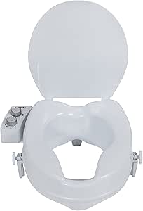 Drive Medical PreserveTech Raised Toilet Seat with Bidet (Ambient Water) Toilet Seat Riser, Elevated Toilet Seats for Seniors and Adults, Toilet Seat Bidet, Toilet Seat Elevator with Bidet Sprayer