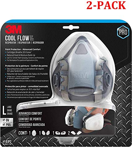 7513PA1-A-PS Professional Half Mask Organic Vapor, P95 Respirator, Large (Large (2-Pack))