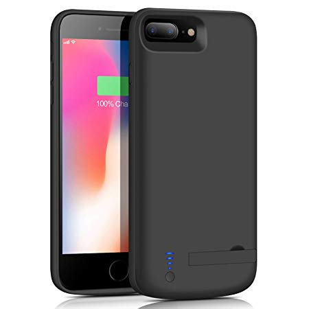 musttrue Battery Case for iPhone 6s Plus/6 Plus/8 Plus/7 Plus, 8000mAh Portable Rechargeable Charging Case for iPhone 6 Plus/6s Plus/8 Plus/7 Plus (5.5 inch) Protective Charger Case-Black
