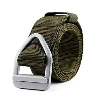 JASGOOD Men's Nylon Military Style Casual Army Outdoor Tactical Webbing Buckle Belt