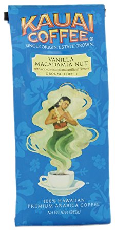 Kauai Coffee Vanilla Macadamia Nut Ground, 10 Ounce