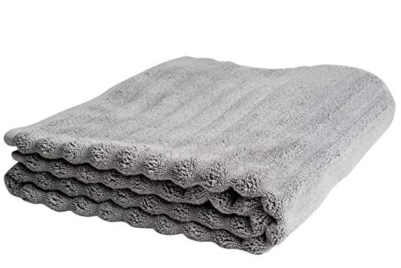 Nutrl Towels Luxury Cotton Antimicrobial Bath Towel (Grey, 55 x 28 Inch) Premium Bath Sheet Perfect for Hotels, Home, Bathrooms, Pool and Gym