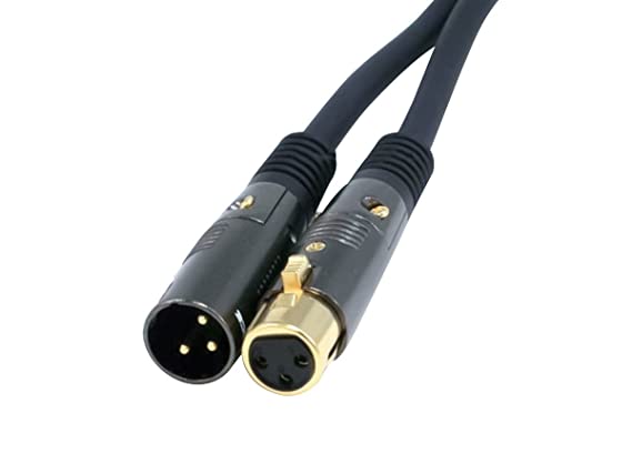 Monoprice 104750 3-Feet Premier Series XLR Male to XLR Female 16AWG Cable