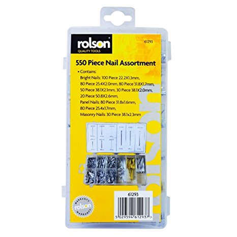 Rolson 61293 Nail Assortment - 550 Pieces