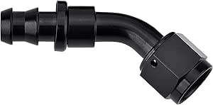 EVIL ENERGY 12AN 45 Degree Push Lock Hose Fitting End Black