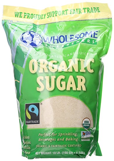 Wholesome Sweeteners Organic Fair Trade Cane Sugar, 10 Pound