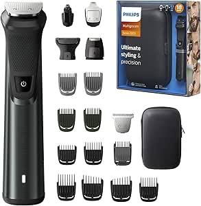 Philips Multigroom Série 7000, Tondeuse Multi-styles 18-en-1 pour Visage, Cheveux et Corps avec Technologie DualCut (Modèle MG7785/20)