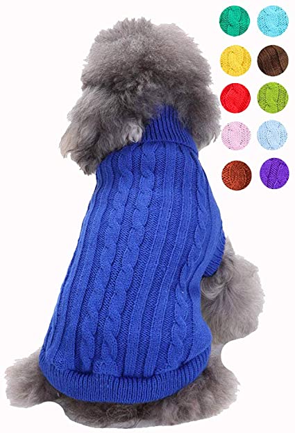 Dog Sweater, Warm Pet Sweater, Dog Sweaters for Small Dogs Medium Dogs Large Dogs, Cute Knitted Classic Cat Sweater Dog Clothes Coat for Girls Boys Dog Puppy Cat
