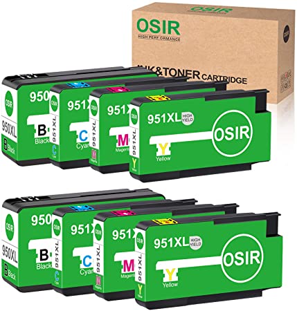 Osir Compatible Ink Cartridge Replacement for HP 950XL 951XL Combo, 950 951 Ink for HP OfficeJet Pro 8600 8610 8620 8100 8630 8640 8660 8615 8625 251DW 271DW 276DW Printer