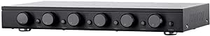 Monoprice SSVC-6.1 Single Input 6-Channel Speaker Selector with Volume Control, Impedance Protection, Individual Zone On/Off Buttons, Model Number: 138160, Black