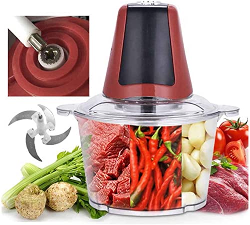 2020Aid Stand Mixers,Durable Meat Grinder Attachment for kitchenAid,Electric Blender Food Chopper Meat Grinder Household Processor Machine Food Chopper Food Processor, Vegetables, Fruits (red)