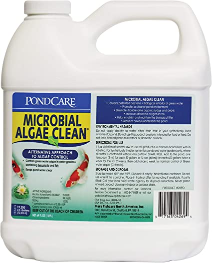 API PONDCARE MICROBIAL ALGAE CLEAN Green Water Biological Inhibitor (269D)