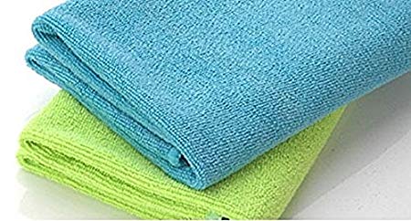 SOBBY Set of 2 Large Microfiber Cleaning Cloths 40 cm x 60 cm Each for Cars, Home, Furniture (Assorted Colors)