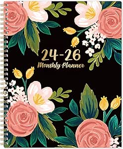 2024-2026 Monthly Planner/Calendar - JUL 2024 - JUN 2026, 2 Year Monthly Planner 2024-2026, Monthly Planner 2024-2026 with Two-Side Pocket, 9'' x 11'', Monthly Tabs, Sturdy Binding