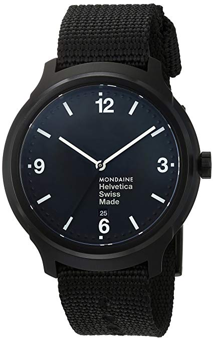 Mondaine Unisex MH1.B1221.NB Helvetica No1 Bold Analog Quartz Black Watch