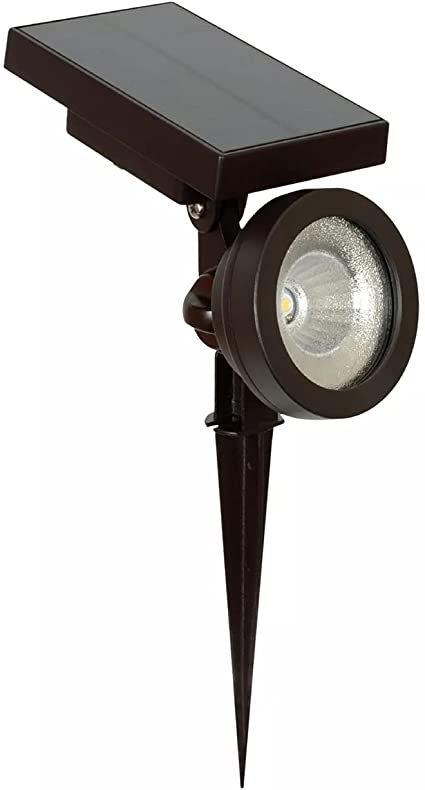 Member's Mark 2-Piece LED Solar Spot Lights, Oil-Rubbed Bronze