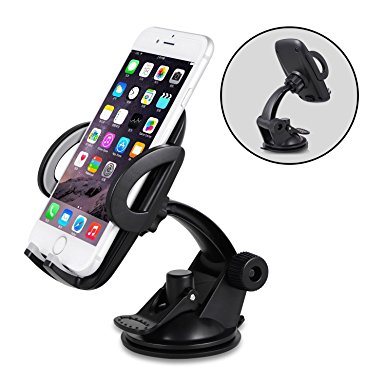 Ameauty Phone Mount Holder, Universal Car Windshield / Dashboard Phone Mount Cradle with Suction Cup for iPhone 7 7 Plus 6 6S Plus SE Galaxy Note 7 5 4 S7 S6 Edge LG G5 G4 Nexus 5x 6P