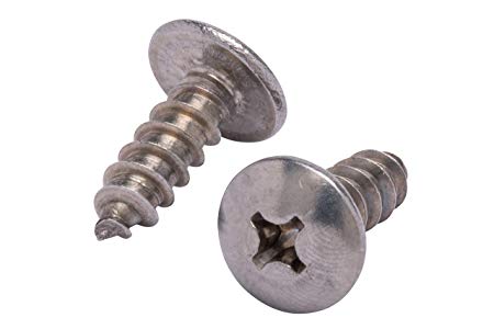 #14 X 3/4" Stainless Truss Head Phillips Wood Screw (50pc) 18-8 (304) Stainless Steel Screws by Bolt Dropper