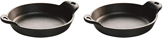 Lodge Heat-Treated Cast Iron 14 Ounce Round Mini Server, Set of 2