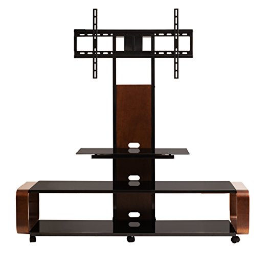 TransDeco TD655DB Multi-Function 3-in-1 TV Stand with Universal Mounting System for 35 to 80-Inch LCD/LED TV