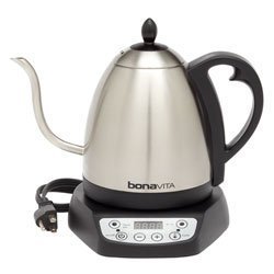 Bonavita Electric Hot Water Kettle for Tea and Coffee - 1 Liter Pot with Gooseneck Spout and Variable Temperature Settings
