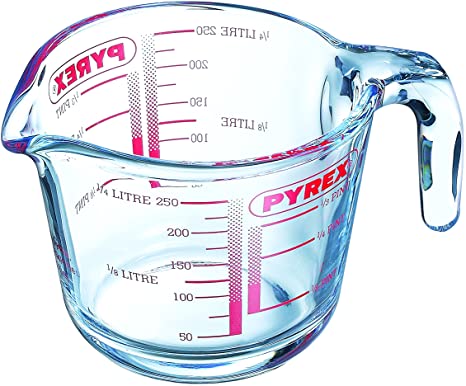Pyrex GLSMJ1/2PT Glass Measuring Jug, 250 ml - Clear