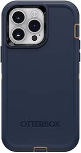 OtterBox iPhone 14 Pro Max (Only) - Defender Series Case - Rugged & Durable - Case Only - Non-Retail Packaging - (Blue Suede Shoes)