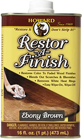 Howard RF8016 Restor-A-Finish, 16-Ounce, Ebony Brown