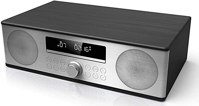 Sharp XL-B715D(BK) 90W All-In-One Micro Hi-Fi Audio System with DAB  FM Radio, Bluetooth, CD, USB MP3 Playback/Charging & Remote Control - Black