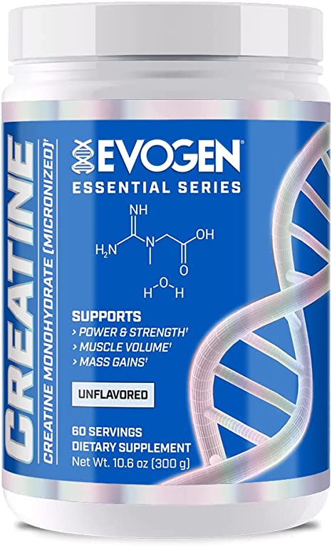 Evogen Creatine Monohydrate | Premium Creatine Supplement for Muscle Growth, Increased Strength, Enhanced Energy Output, Anti-oxidant Support, & Improved Athletic Performance | Unflavored